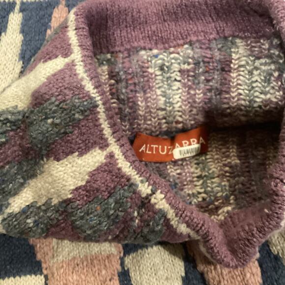 Altuzarra Stilbo wool blend turtleneck Multicolored geometric knit Sweater Small - Picture 3 of 11